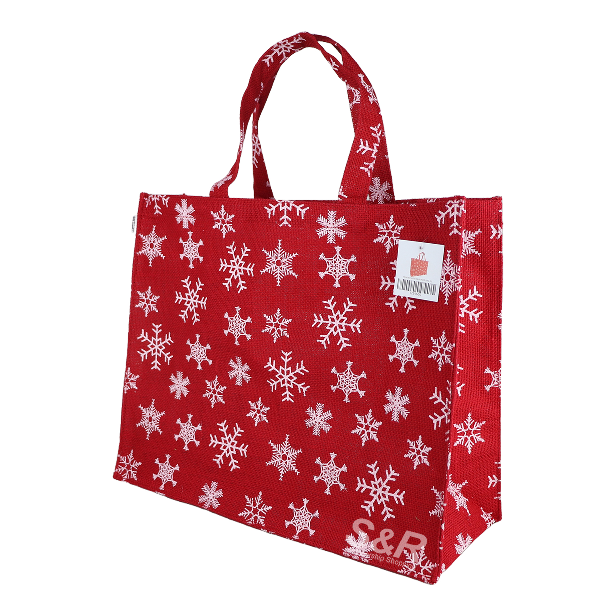 Earthbags Printed Jute/Sequined Bag Large 1pc